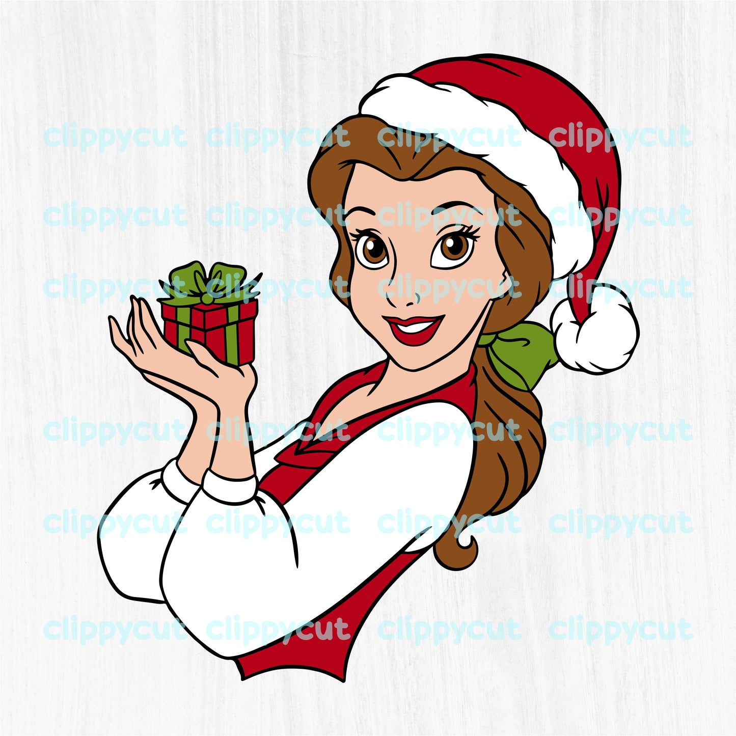 Belle, Disney Christmas Clipart, Princesses Bundle