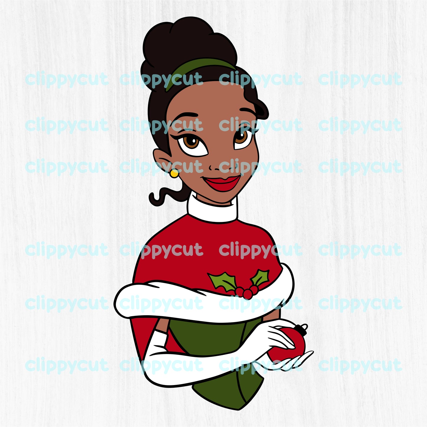 Tiana, Christmas Disney Clipart Bundle, Princesses