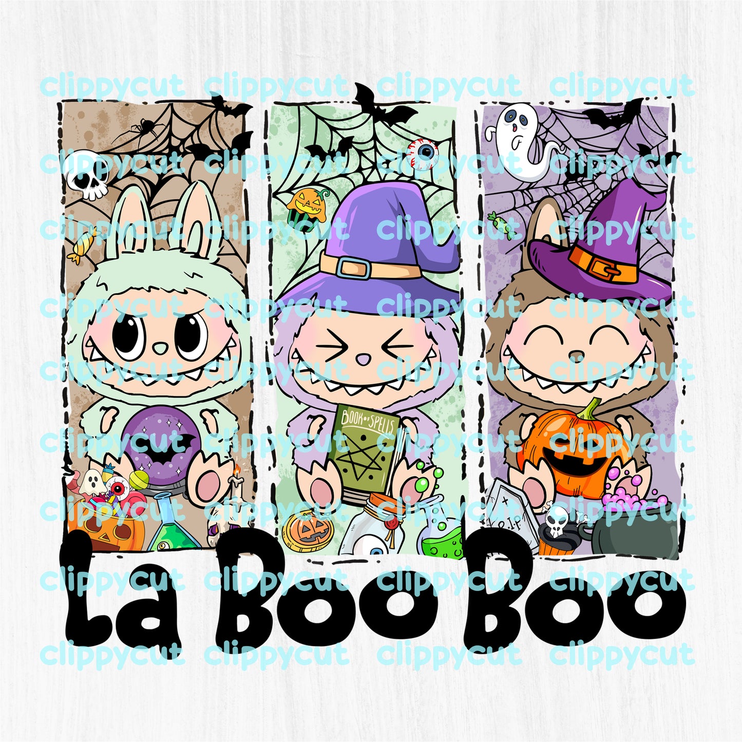 Labubu Halloween PNG Clipart Bundle - Spooky Kawaii Digital Download - Labubu Halloween Characters PNG, Halloween PNG, Sublimation PNG