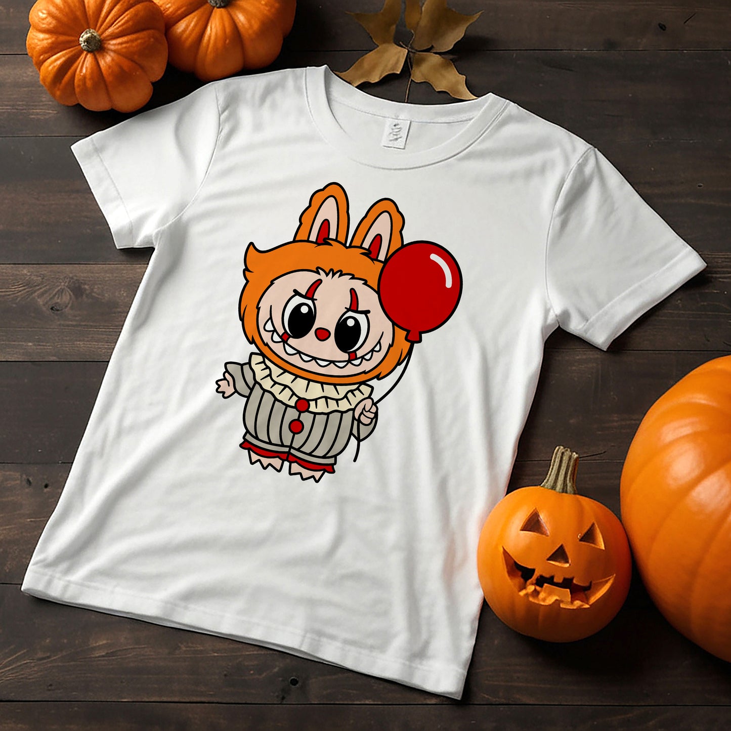 Labubu Pennywise Svg - Halloween Svg - Cute Horror Labubu Clipart - Halloween Kawaii PNG DXF - Cricut & Silhouette Vector Cut File