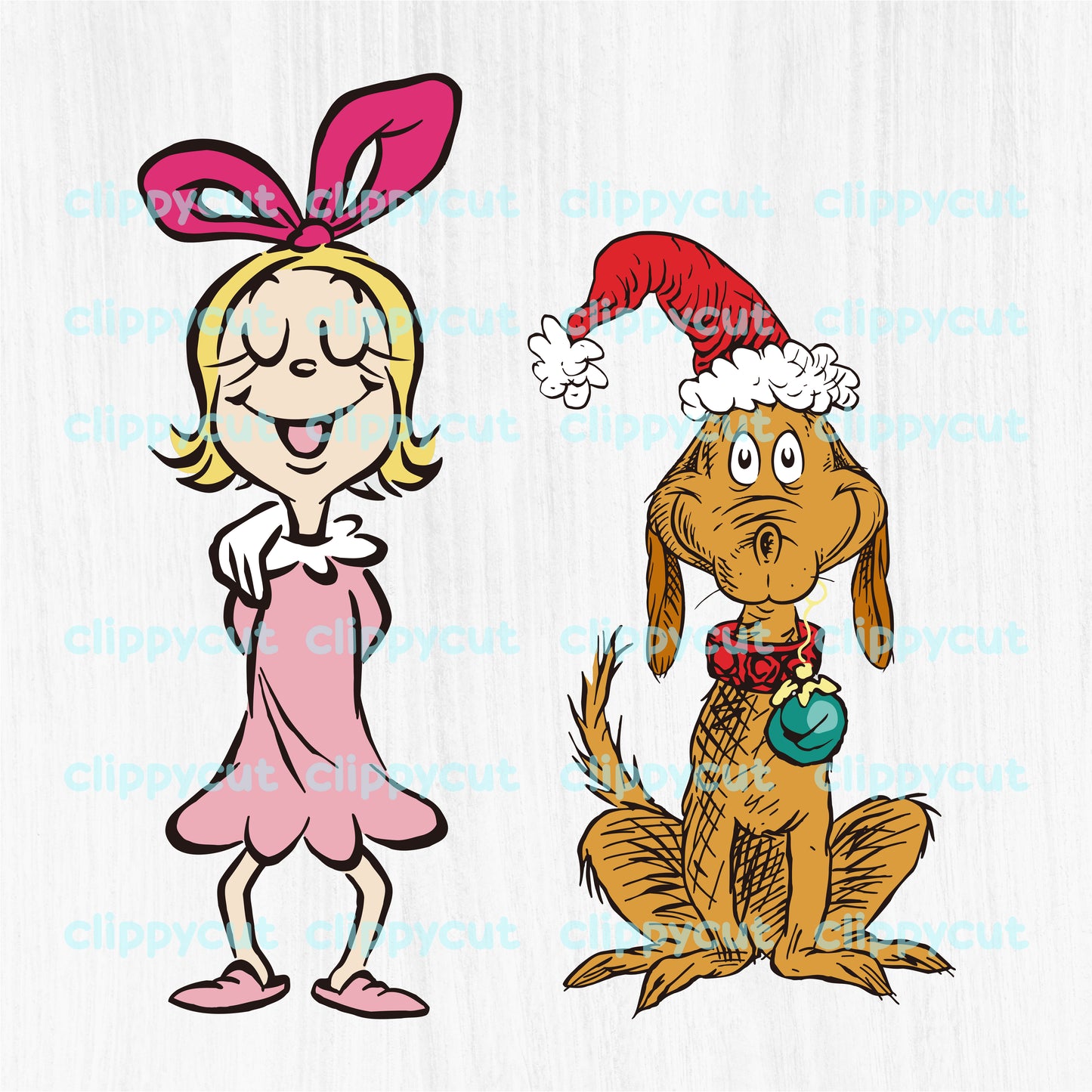 Retro Grinch Clipart Bundle - 32 Christmas PNGs featuring Grinch and Whoville characters for crafts and sublimation projects.