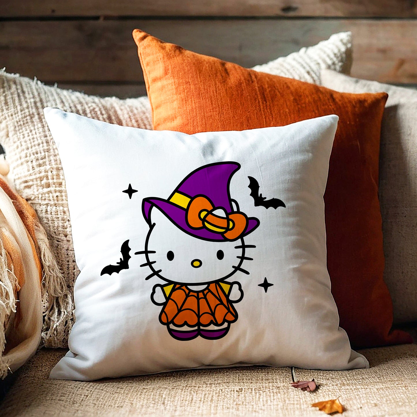 Witch Hello Kitty SVG - Cute Halloween PNG Clipart - Kawaii Cat Svg - Cricut, Silhouette Vector Cut File