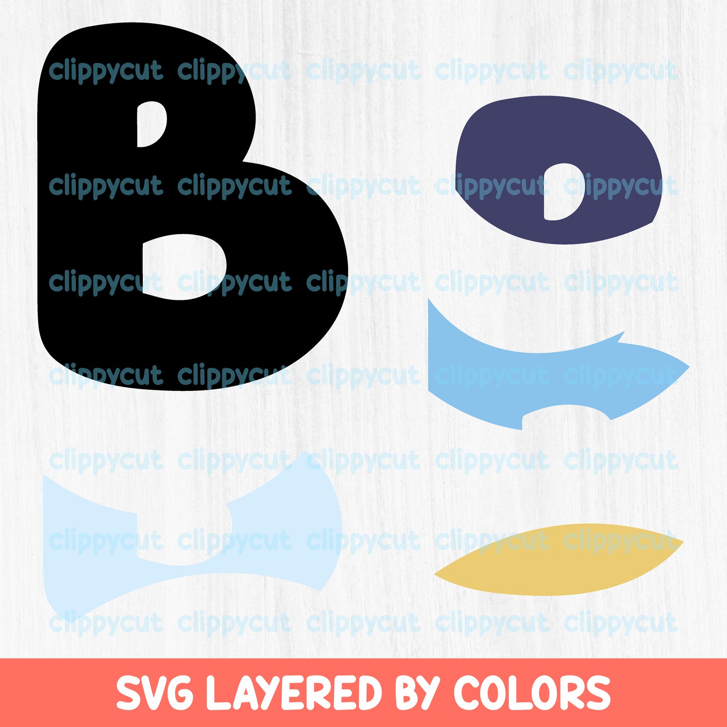 Bluey Letters and Numbers - Inspired Font - Alphabet - Cute Letters - Cricut Cut Files SVG - Bluey Clipart