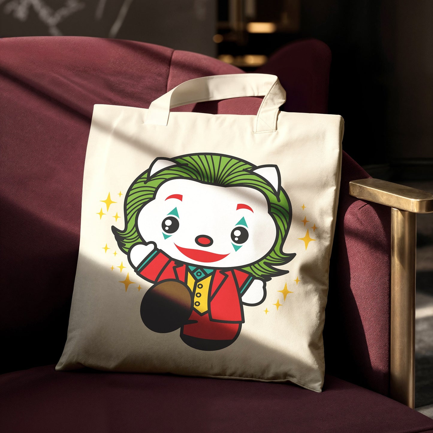 Joker Hello Kitty Svg - Cute Villain Clown PNG Clipart - Halloween Sublimation Shirt - Horror Movie Chraracter Svg - Cricut, Silhouette Vector Cut File
