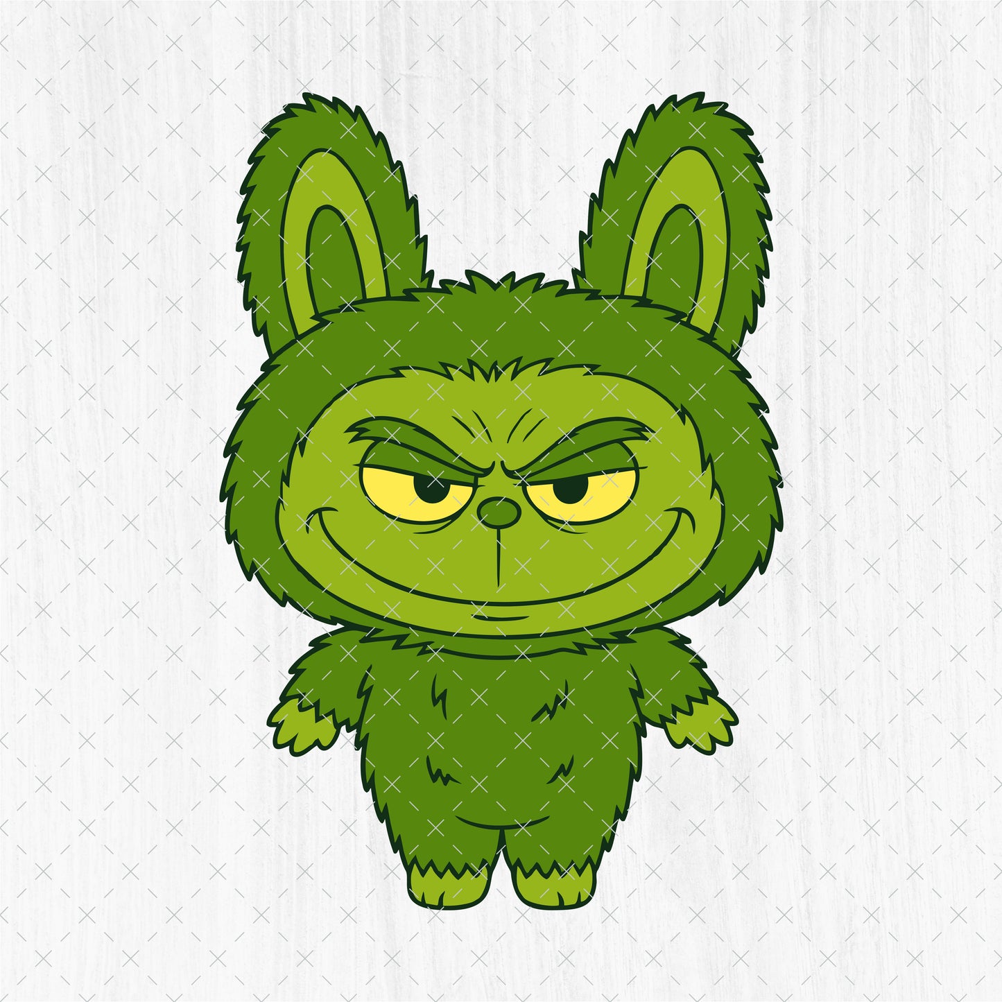 Labubu Grinch Christmas SVG Bundle - 8 Cute Kawaii Xmas Clipart - Merry Grinchmas PNG - Labubu Clipart - Cricut Vector Cut Files