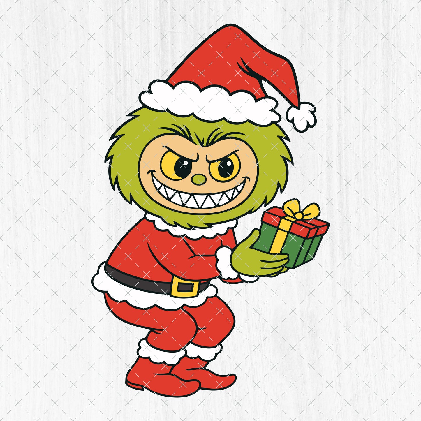 Labubu Grinch Christmas SVG Bundle - 8 Cute Kawaii Xmas Clipart - Merry Grinchmas PNG - Labubu Clipart - Cricut Vector Cut Files