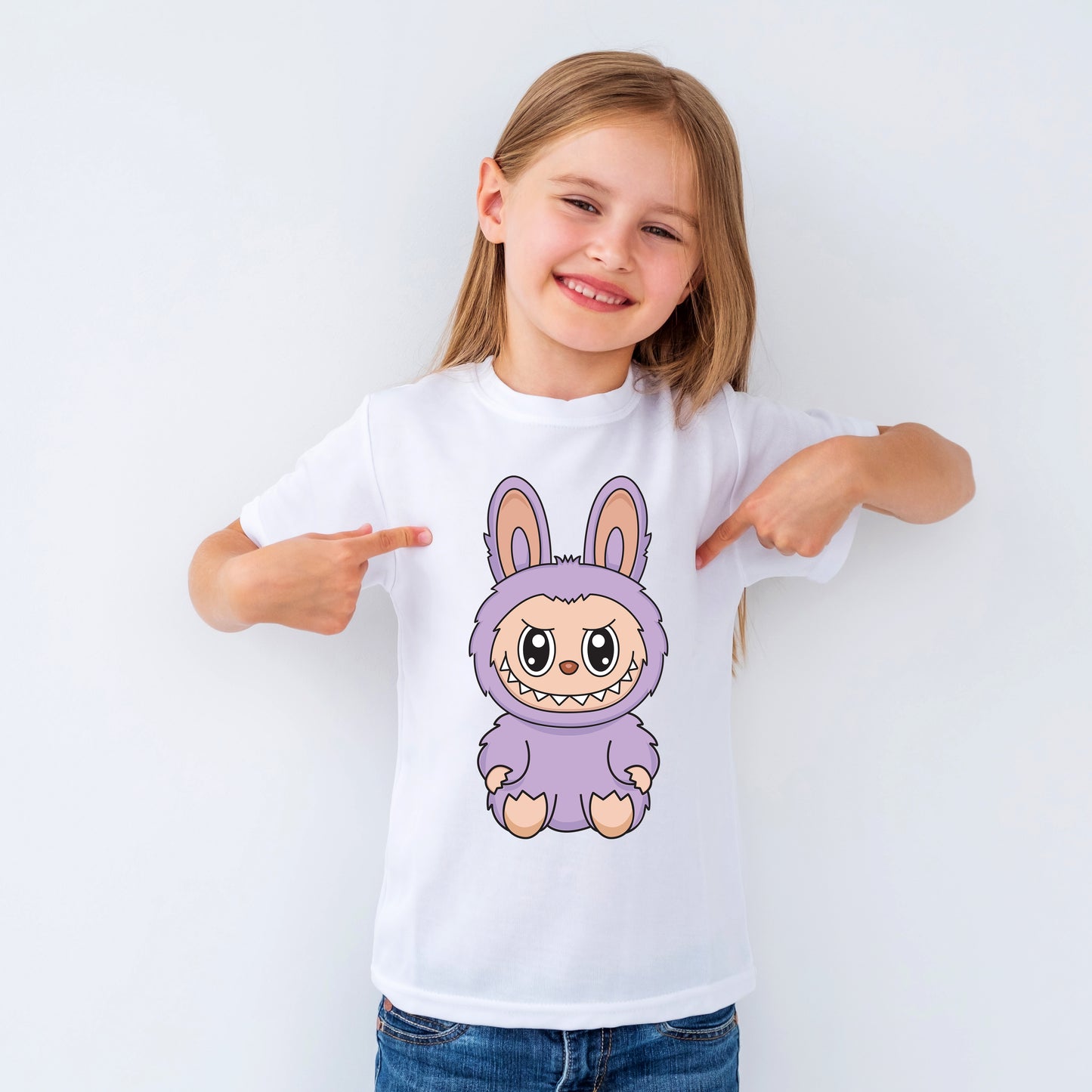 Labubu Color SVG & PNG Bundle - Cute Kawaii Labubu Clipart - Labubu Vector Cut Files - Halloween Labubu Sublimation Shirts